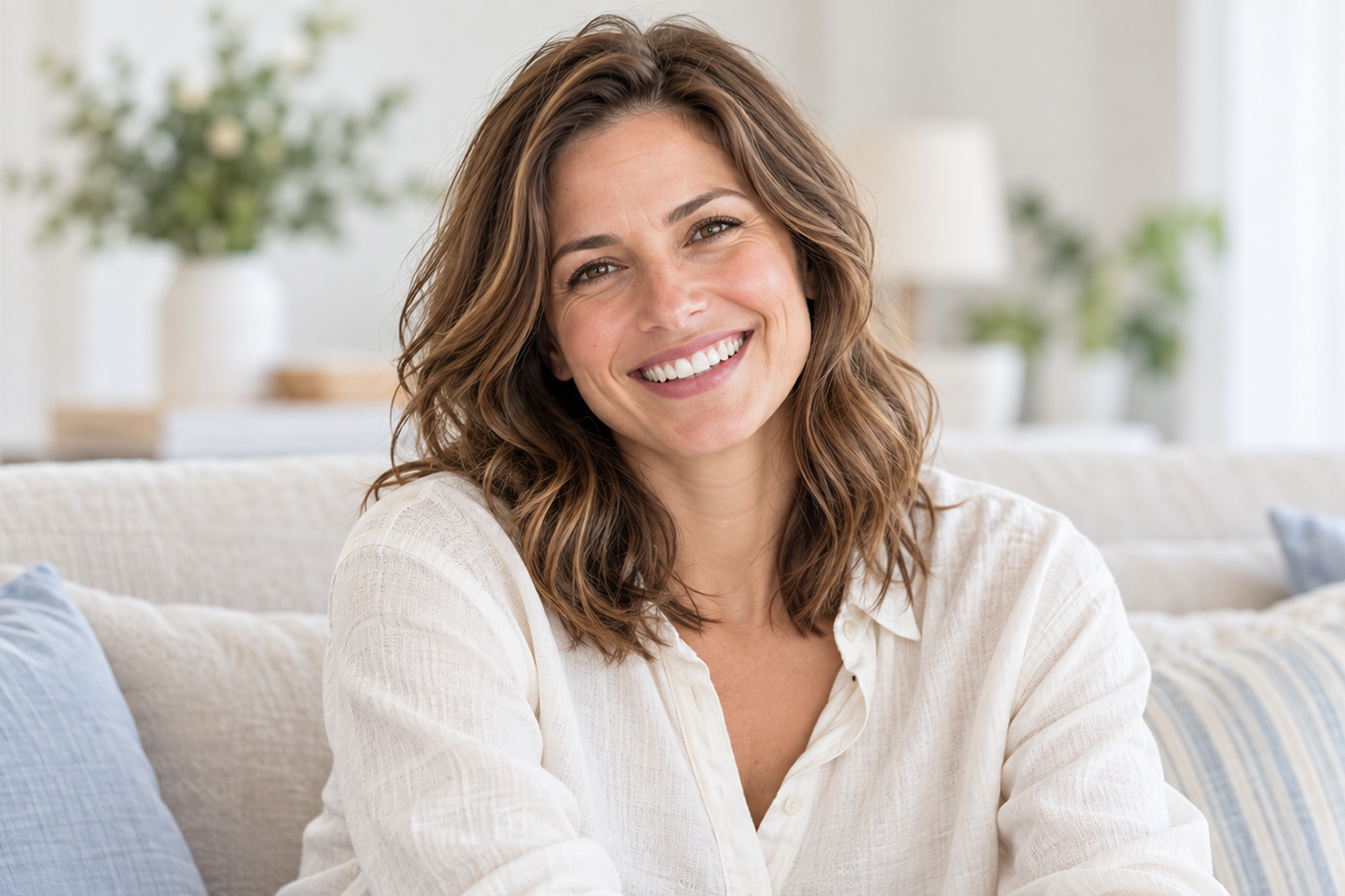 Femme adulte souriante